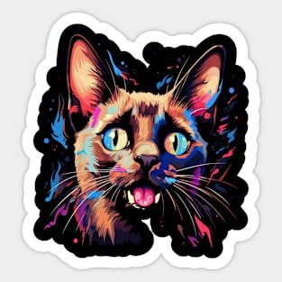 Siamese Cat Happiness Sticker